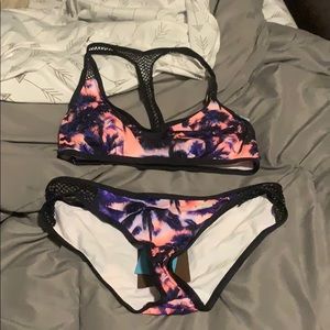 Palm tree sunset bikini set